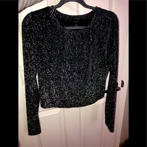 Forever 21 Glitter Chic Top (Sleeves)